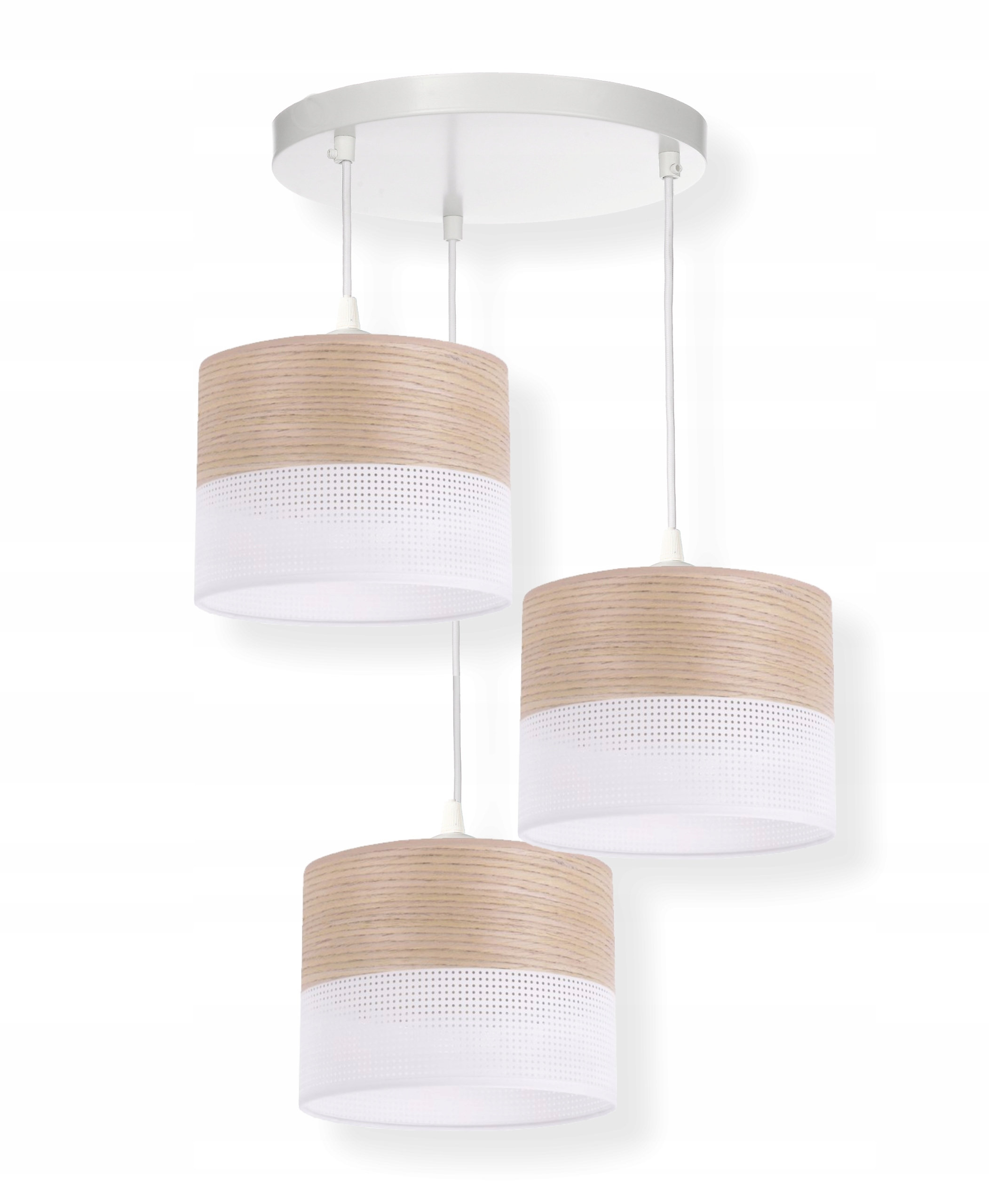 Moderní Závěsné Stropní Svítidlo Stínidla Dub Světlý Dýha E27 Led Edison