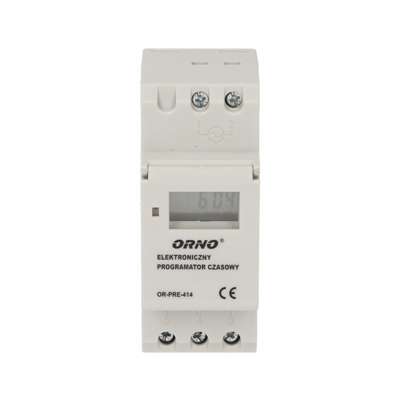 ELEKTRONICZNY PROGRAMATOR CZASOWY TIMER SZYNĘ DIN Model OR-PRE-414