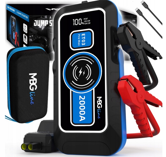 Silný štartér Jump Starter Booster 59.2Wh Powerbank 16000 mAh QC3.0 Led