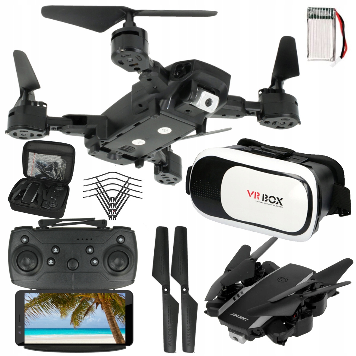 

Dron D19HW z Kamerą Wi-fi Zawis Podgląd Gogle