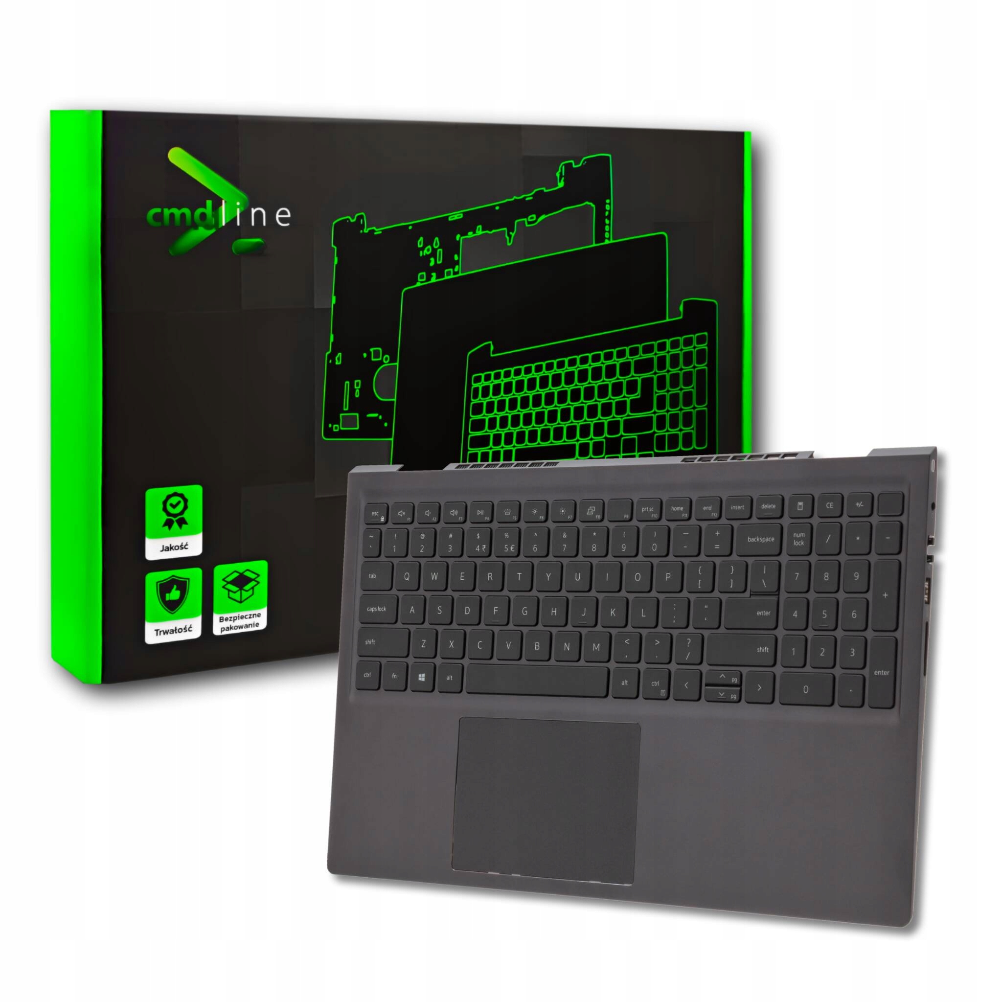 Palmrest Klawiatura Do Dell Vostro 15 5510 V5510 5515 V5515 Blk Led