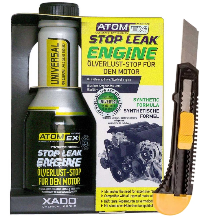 Xado Stop Leak Engine blokuje wycieki z silnika, do zmiękczania uszczelek