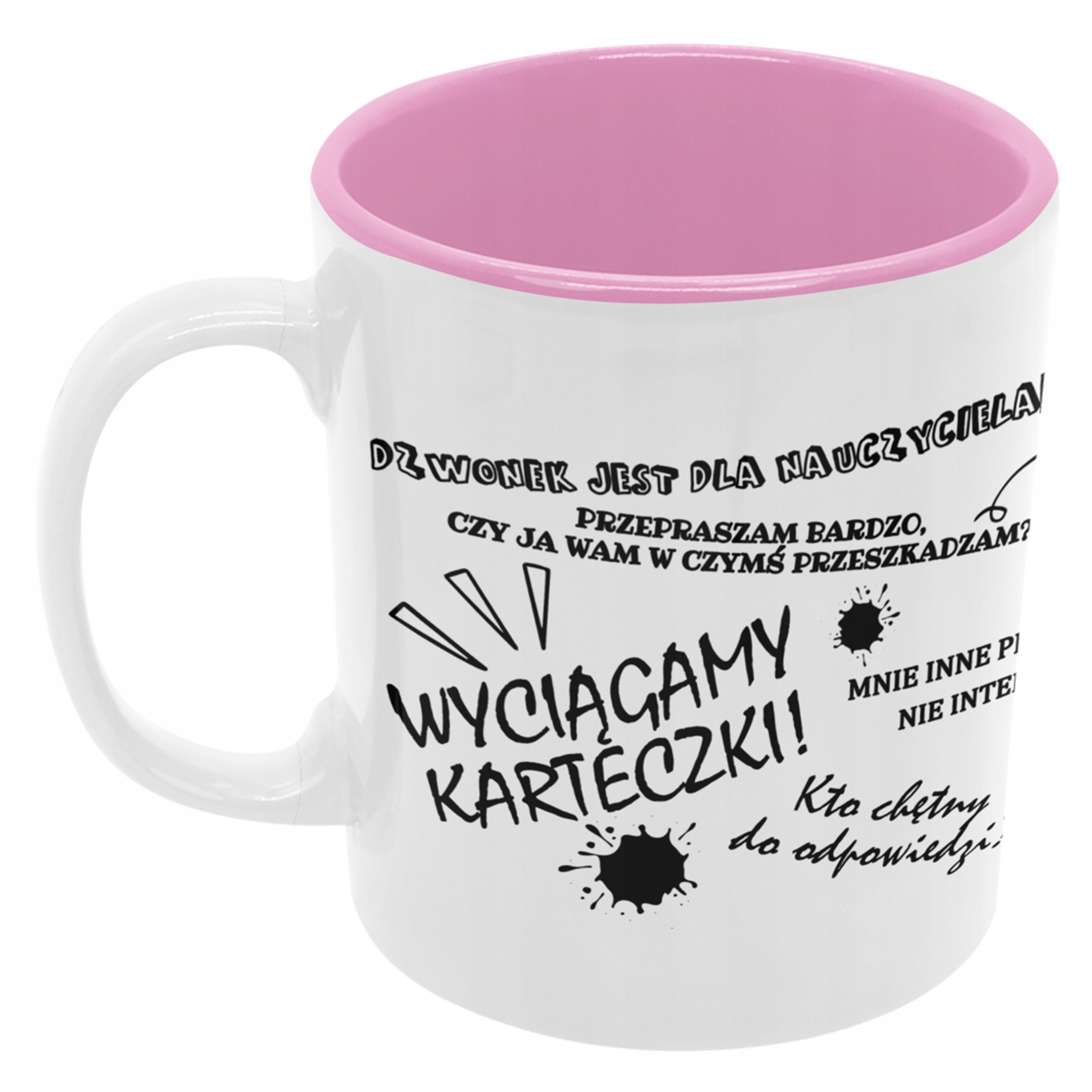 

Kubek dla nauczyciela nauczycielki różowy