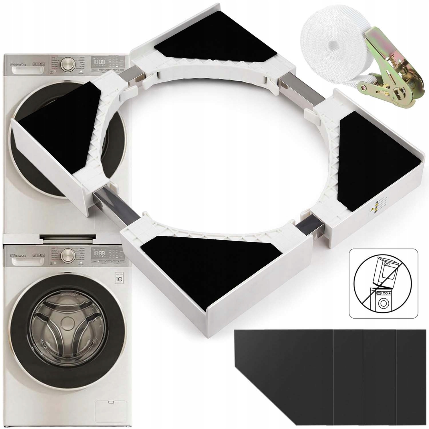 Stojak Na Pralkę Suszarkę Uniwersalny 46 CM-66 CM 8 Mat Mata Antypoślizgowa