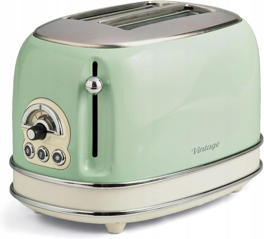 ARIETE Vintage Toster Retro 2-Kromki 6 Poziomów 810W Stal Nierdzewna — miniatura 2