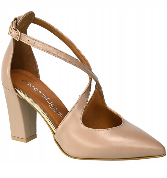 Prestige Sandály 2281 Obl S-75 Béžové vel. 40 Špendlíků Kůže Dárek