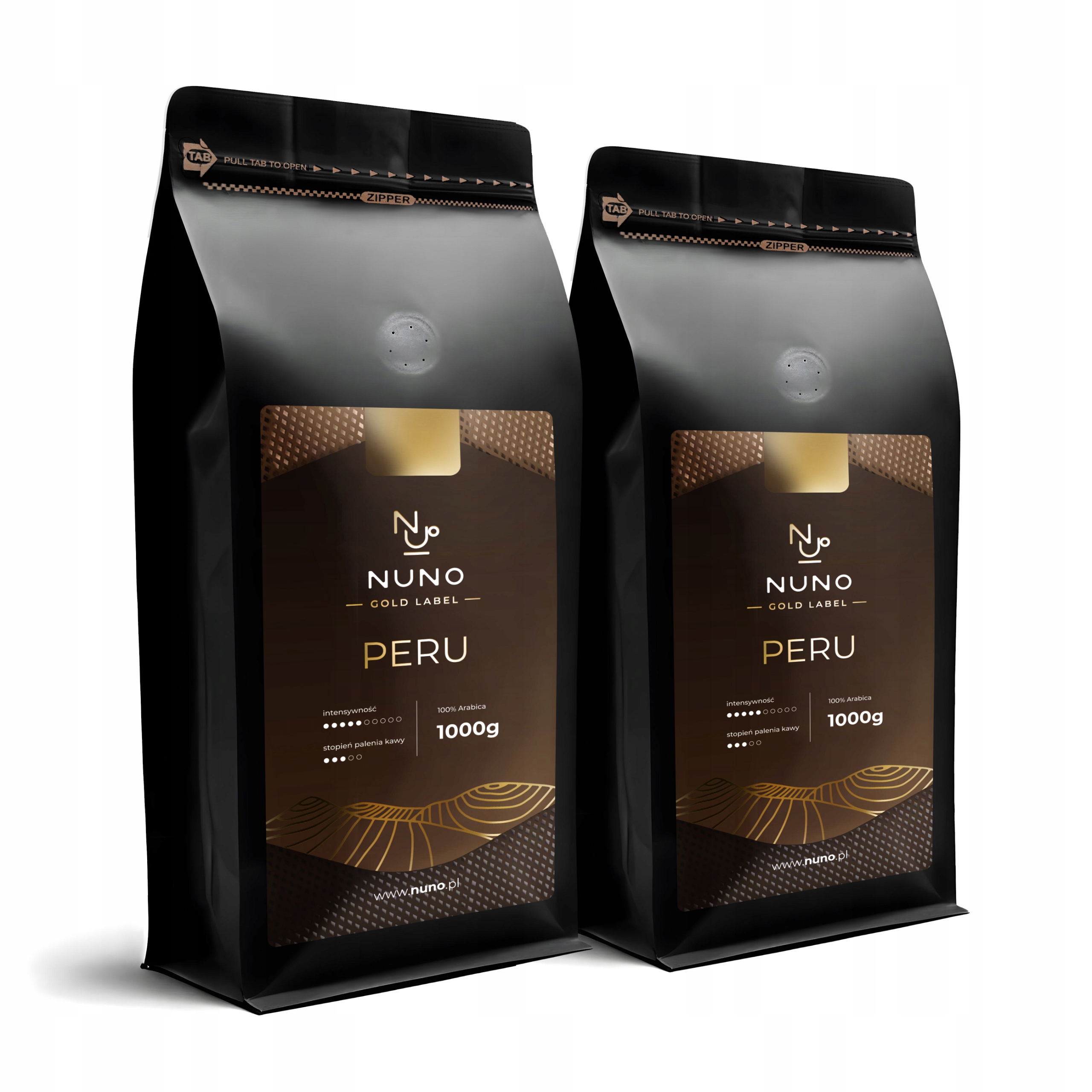 Kawa ziarnista Zestaw 2x 1kg 100% Arabica Nuno Gold Label Peru