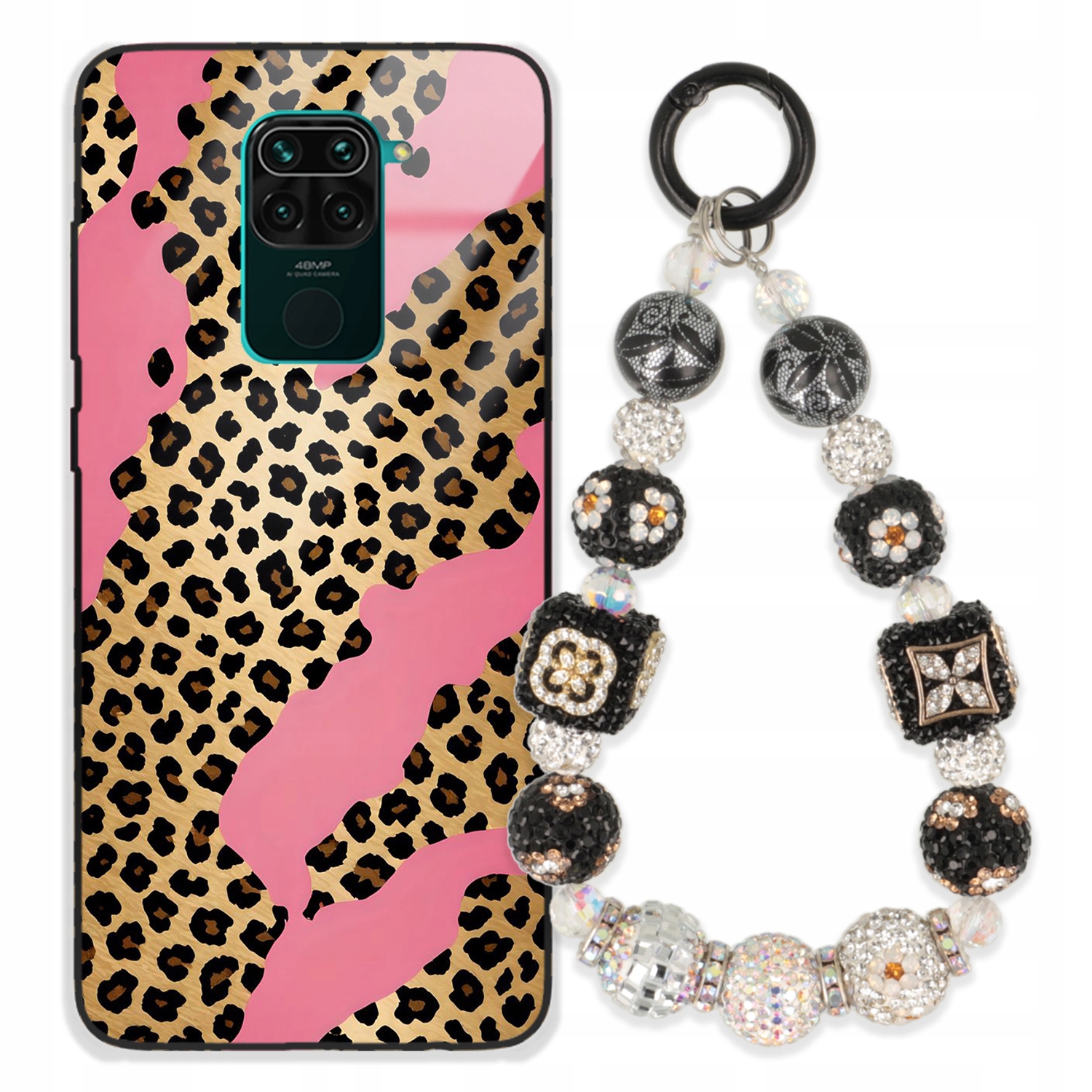 Pouzdro Pro Xiaomi Redmi 10X 4G Glass Přívěsek Na Klíče Elegantní Kryt Premium Wz