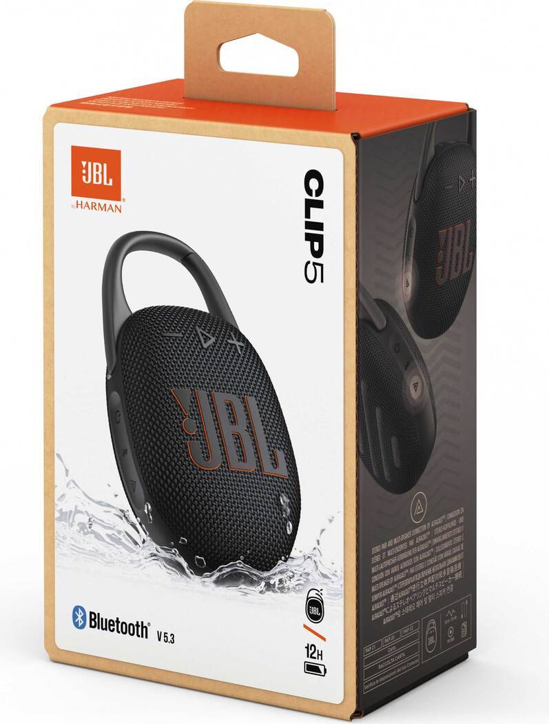 Głośnik bezprzewodowy mobilny przenośny Jbl Clip 5 czarny 7W