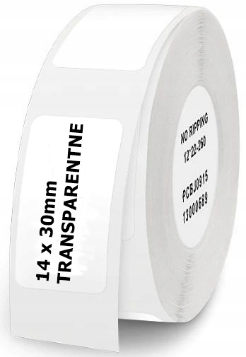 

Etykiety Termiczne Niimbot 14x30mm Transparentne