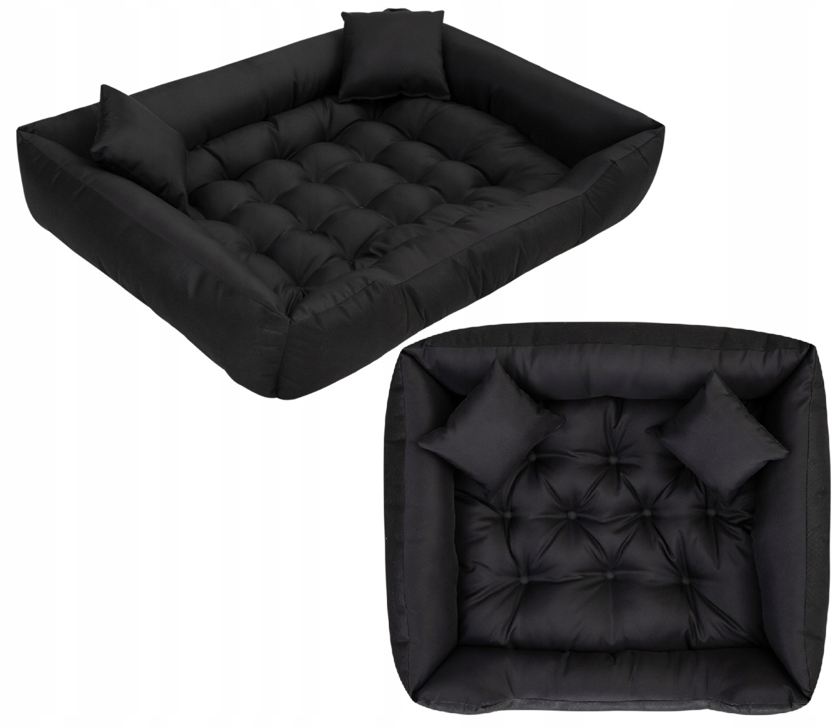 Pelíšek pro psa kotec 130x105 Ecco voděodolná černá velká pohovka XXL