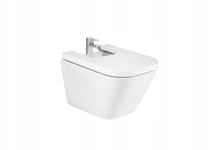 Bidet podwieszany Gap 35 x 54 x 40 cm, biały, z ukrytymi mocowaniami Roca