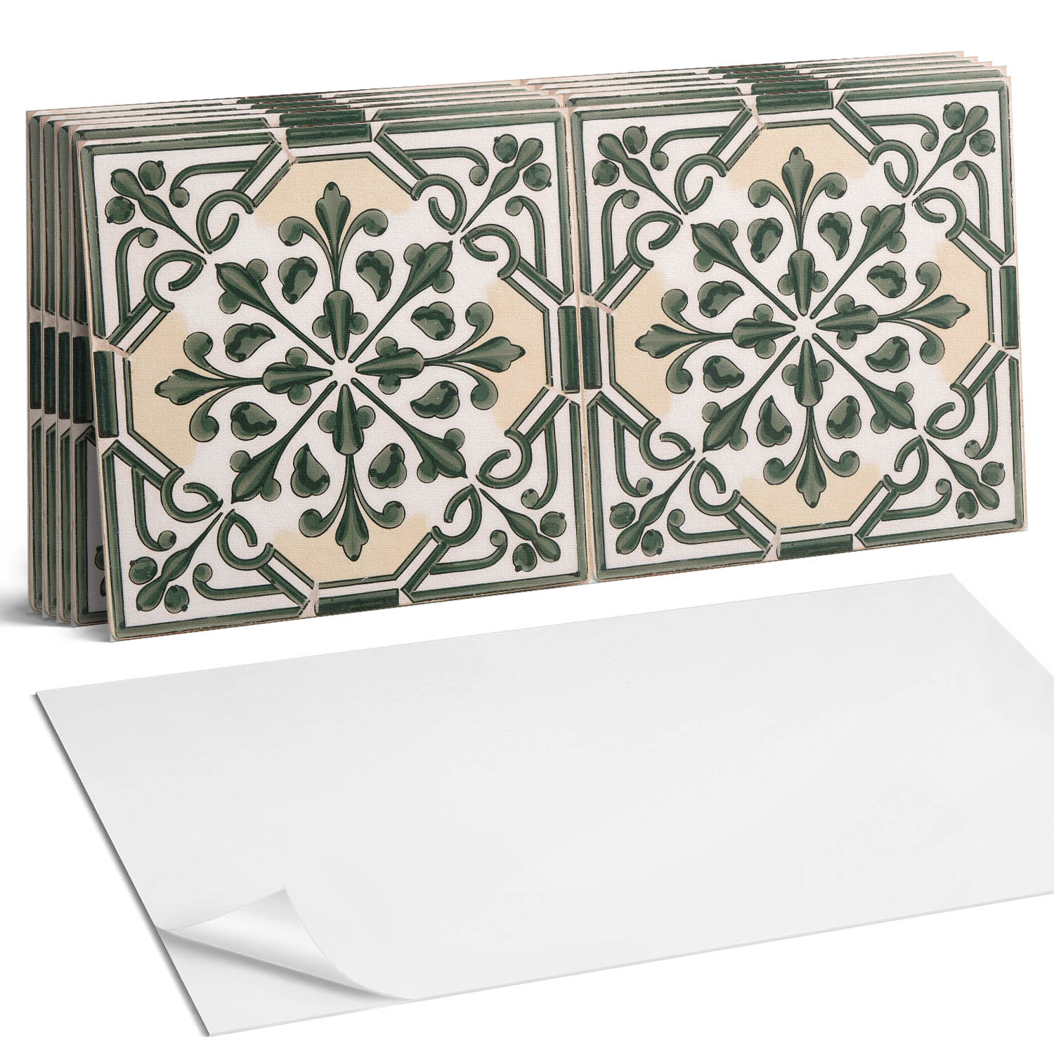 Sada samolepiacich Pvc dlaždíc Kvetinový vzor na keramike 6 x 60 x 30 cm