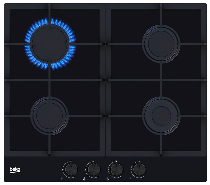 Vstavaná doska Beko HILG642C5B 60 cm 7400 W liatinový rošt, čierna