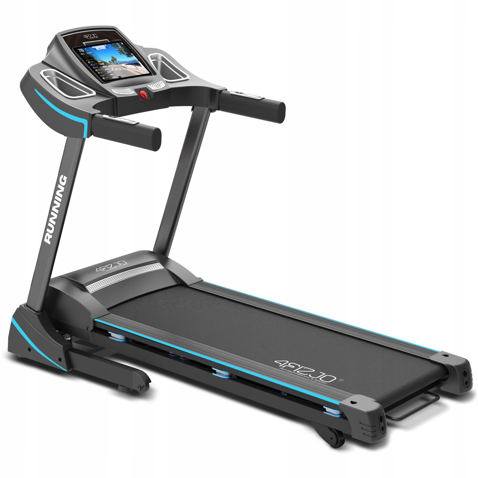 Bieżnia Elektryczna Domowa Składana Regulacja Pomiar Pulsu Fat Programy LCD