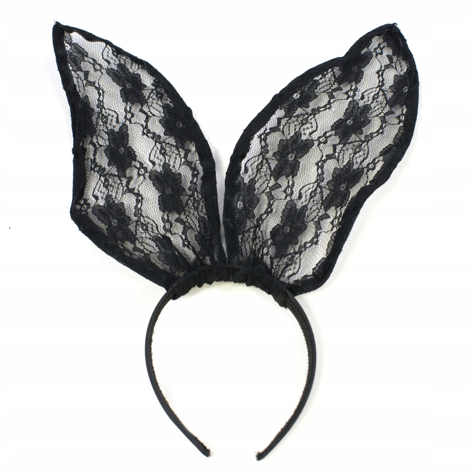 OPASKA DO WŁOSÓW Kokarda KORONKA czarna Uszy