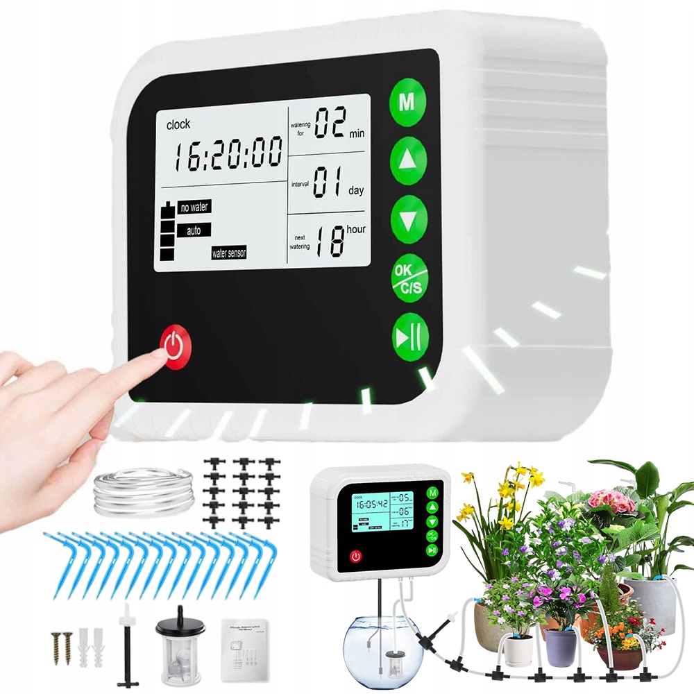 Solární Zavlažovací Systém S Čerpadlem A Alarmem Nedostatku Vody Abs, Bílý