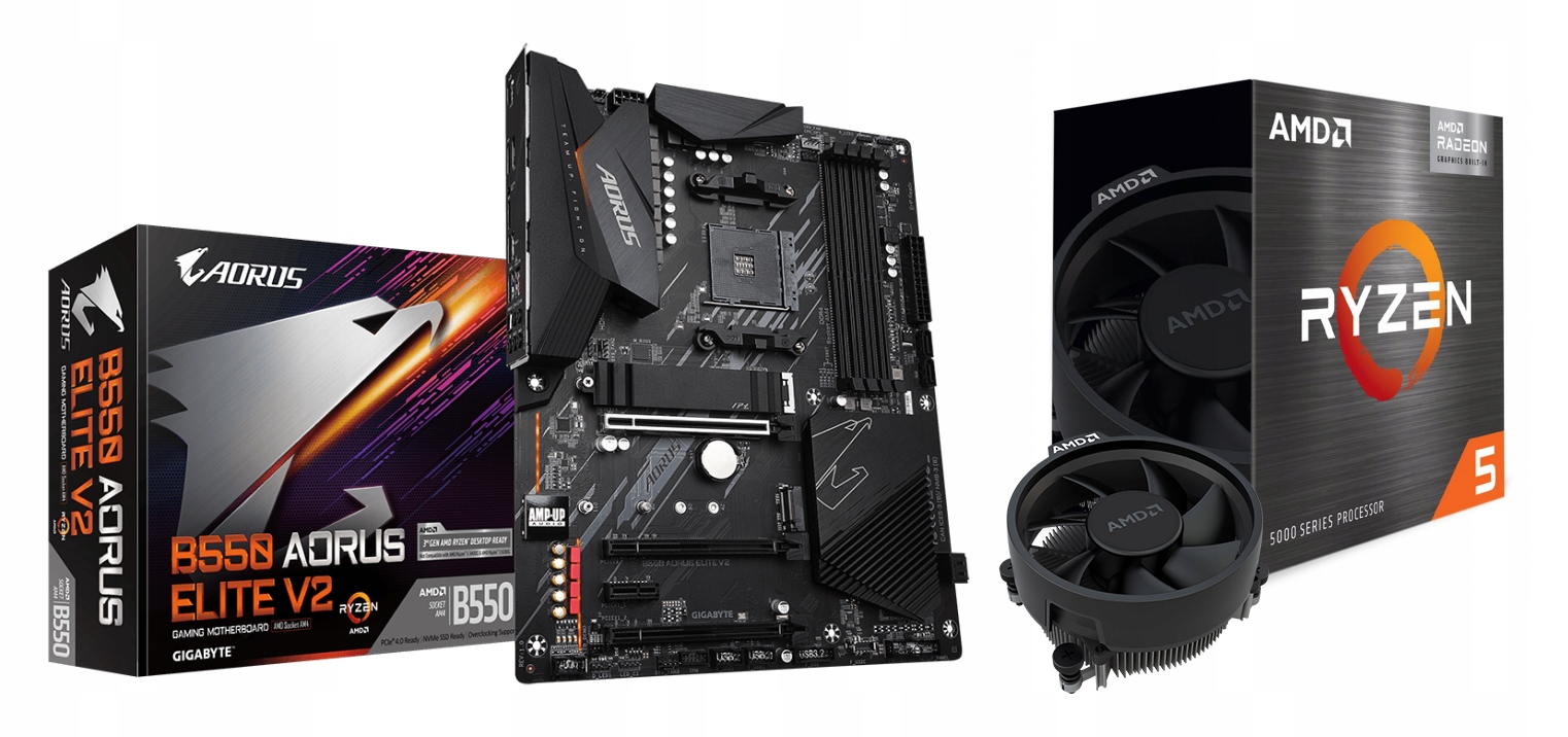 Zestaw Amd Ryzen 5 5500GT B550 Aorus Elite