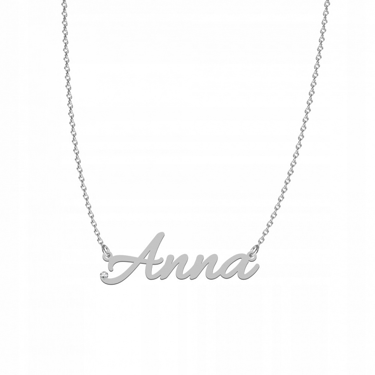 

Naszyjnik z imieniem Anna srebro Tabliczka