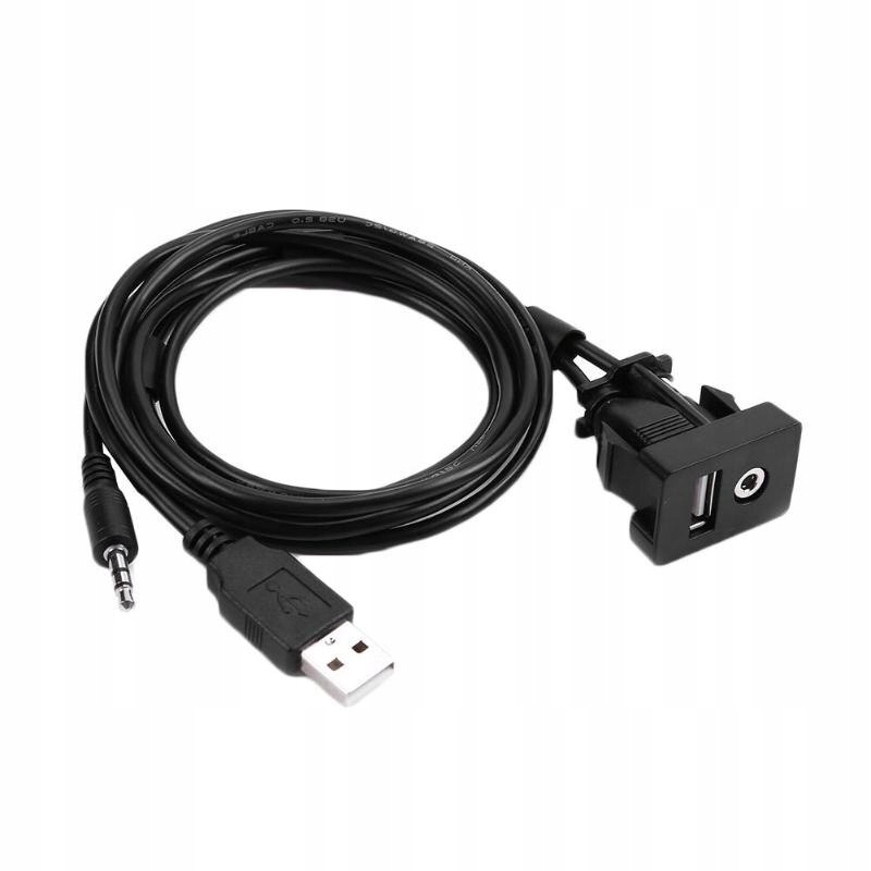 

Samochodowy przedłużacz Gniazdo Radia Usb Aux 2m