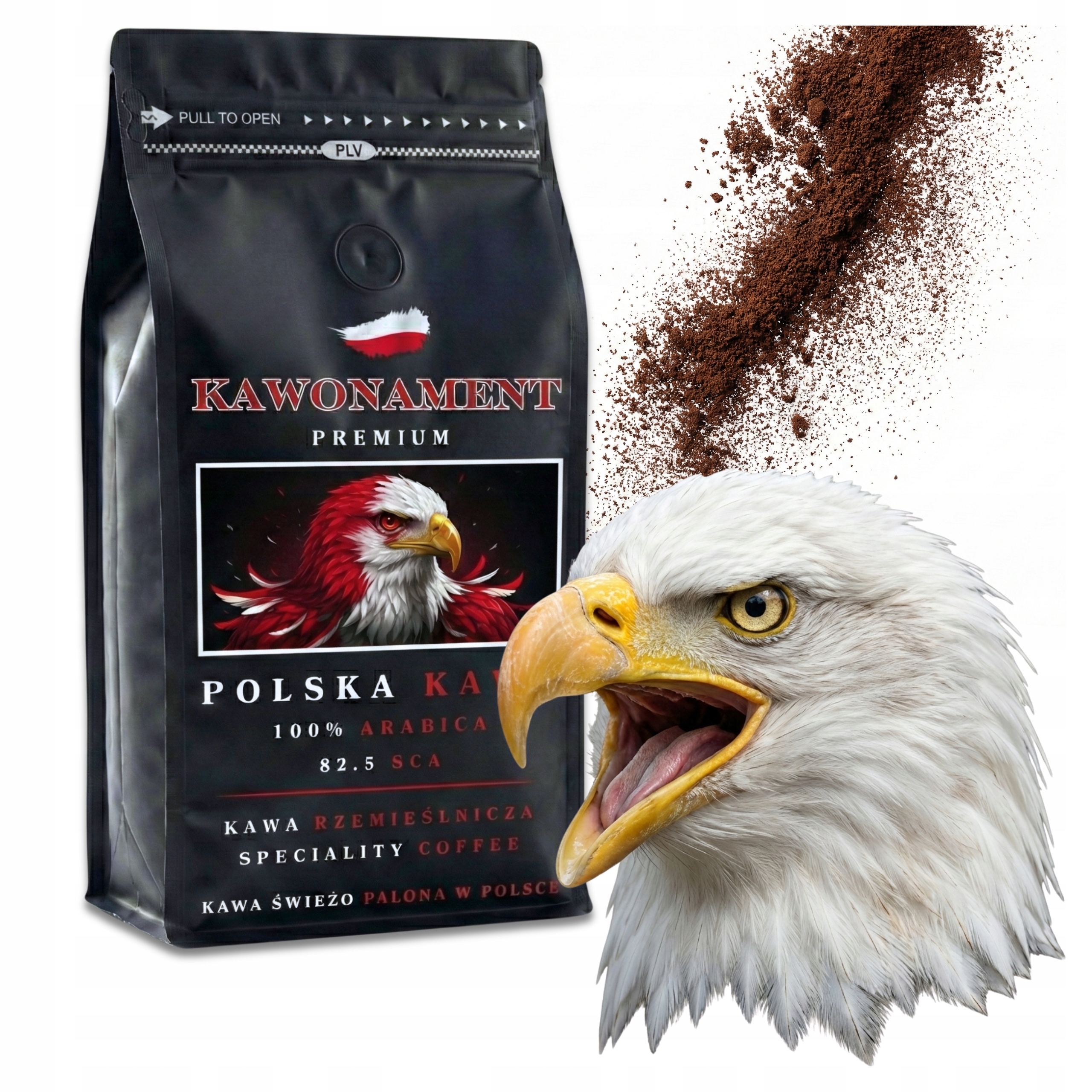 Levně Mletá Káva 500 g Brazílie 100% Arabica Čerstvě pražená Polská Káva Kraft
