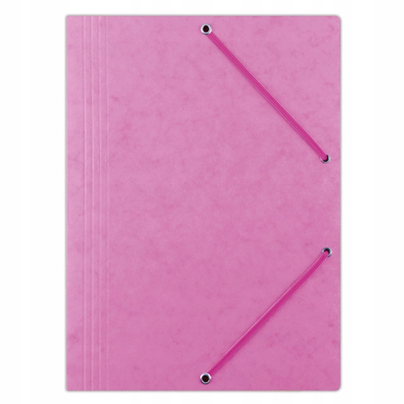 

Teczka z gumką preszpan A4 390gsm 3-skrz różowa