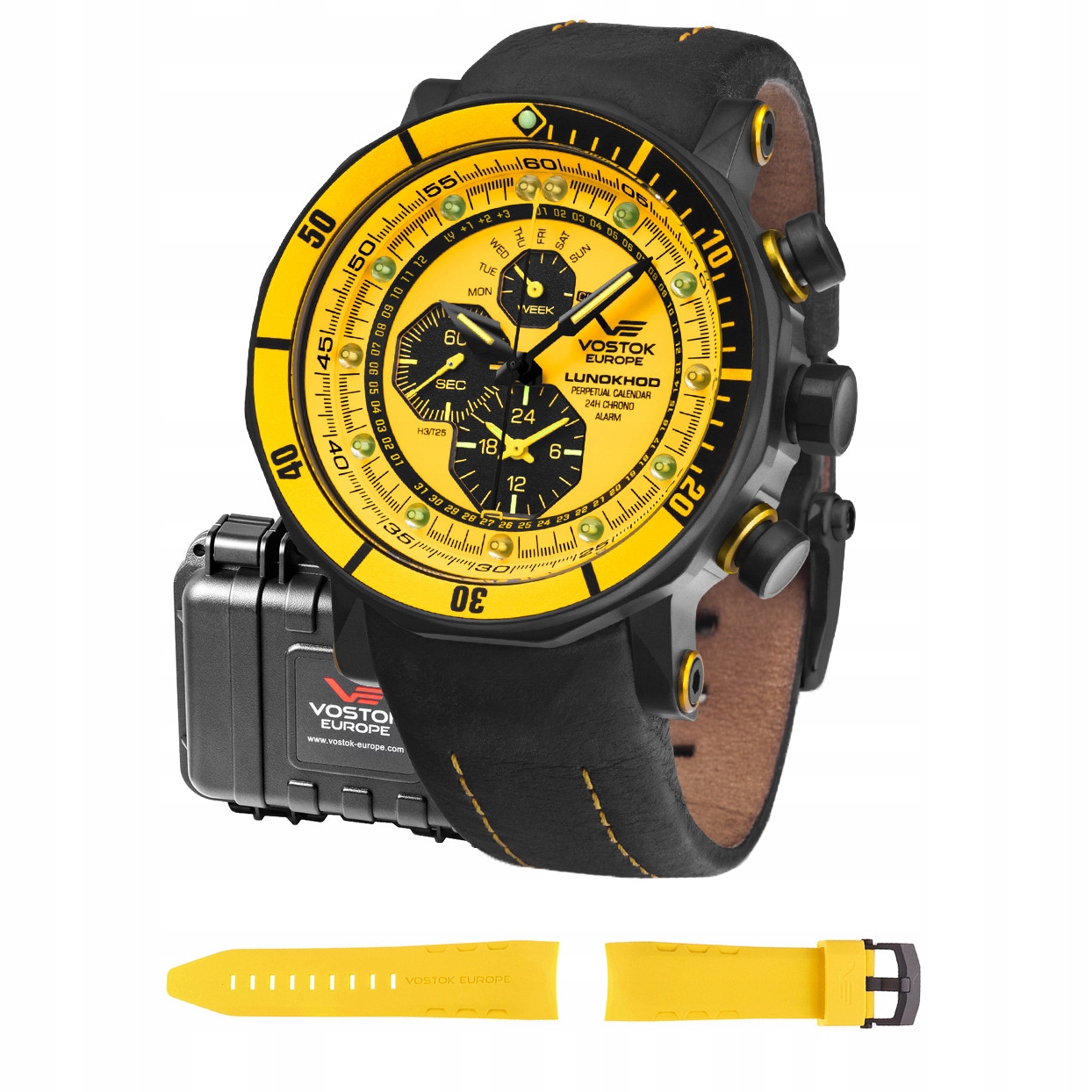 Pánské Hodinky Vostok Europe YM86-620C504 žlutý pásek