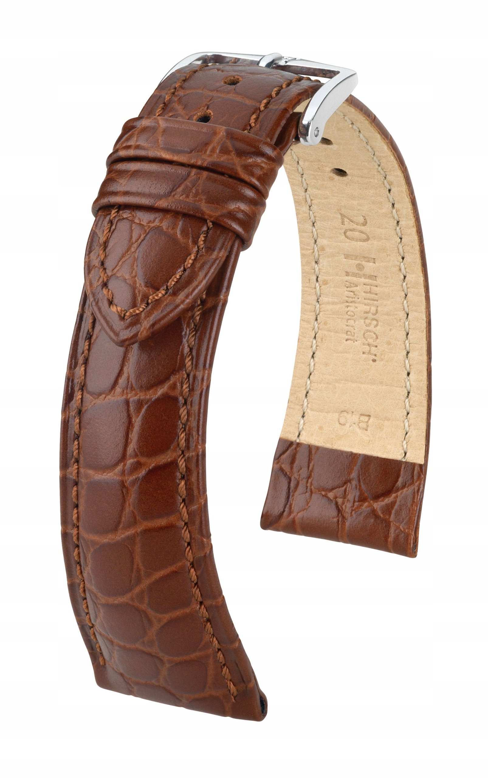Pásek K Hodinkám Hirsch Aristocrat Hnědý 22 MM