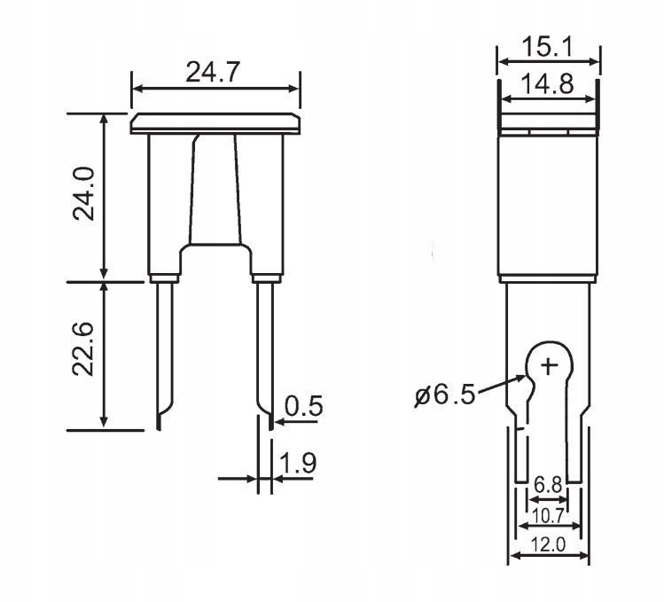 BEZPIECZNIK JAPVAL MALE Z OTWOREM Ø 6,5 P 80A EAN (GTIN) 5907431112300