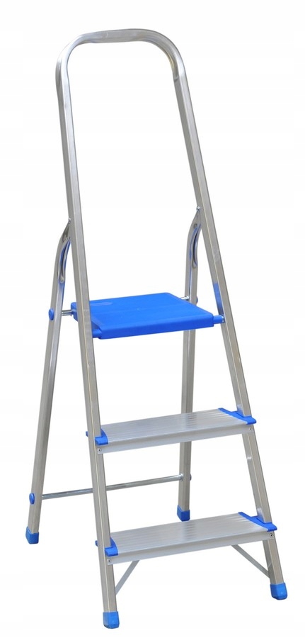 Žebřík Hliníkový Žebřík 130 CM 2 Stupně Plošina DR1102