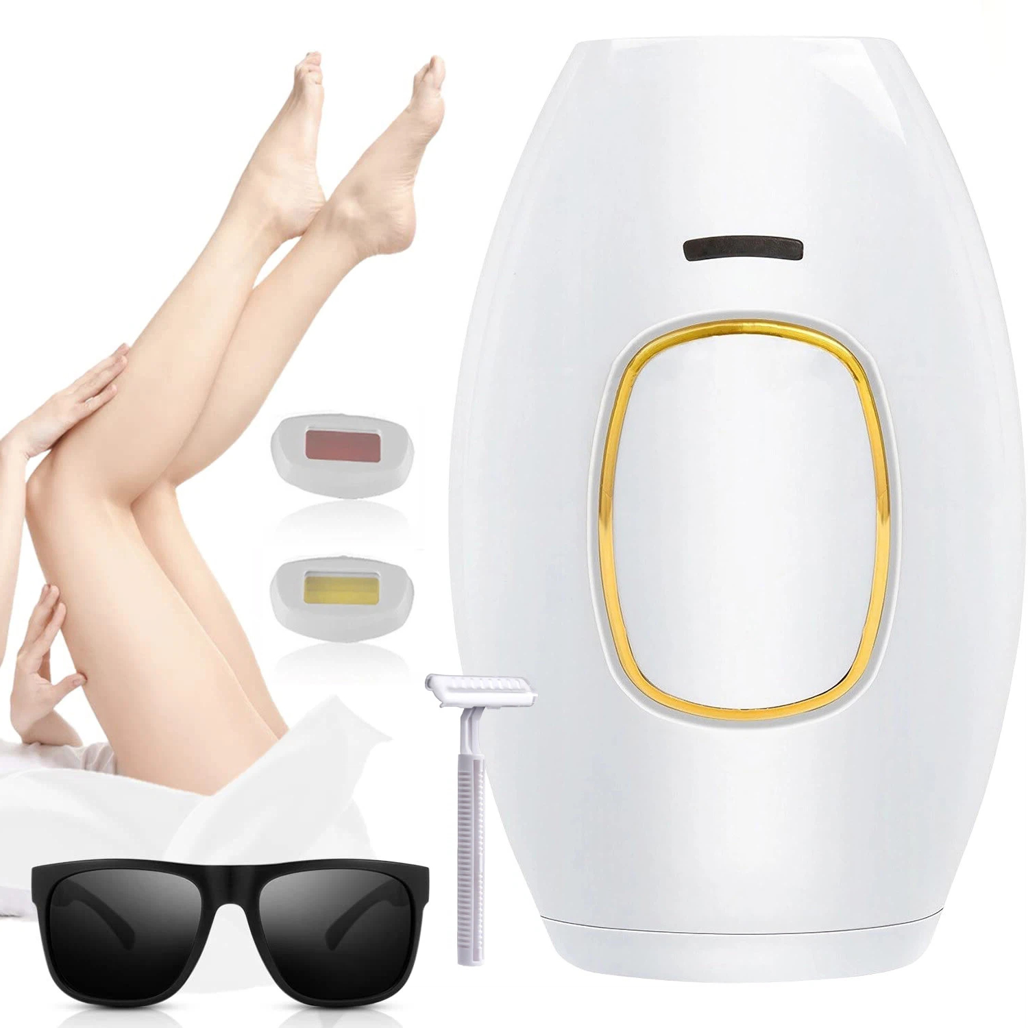 Depilator Laserowy Ipl Do Włosów Twarzy Ciała Bikini Bezbolesny Nowy