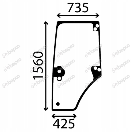 sklo Claas Arion 400 500 600 nový typ dveří levé