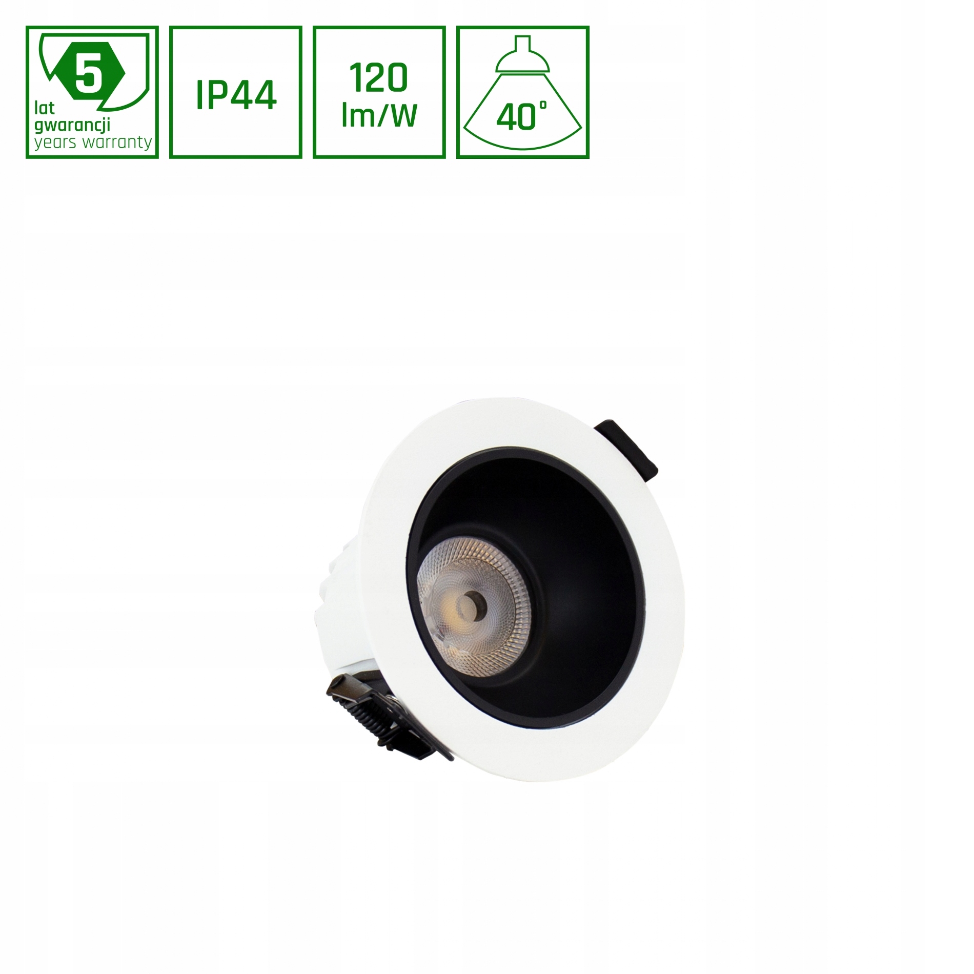 Orbito Downlight 10W IP44 Nw Ra90 bílá/černá мат