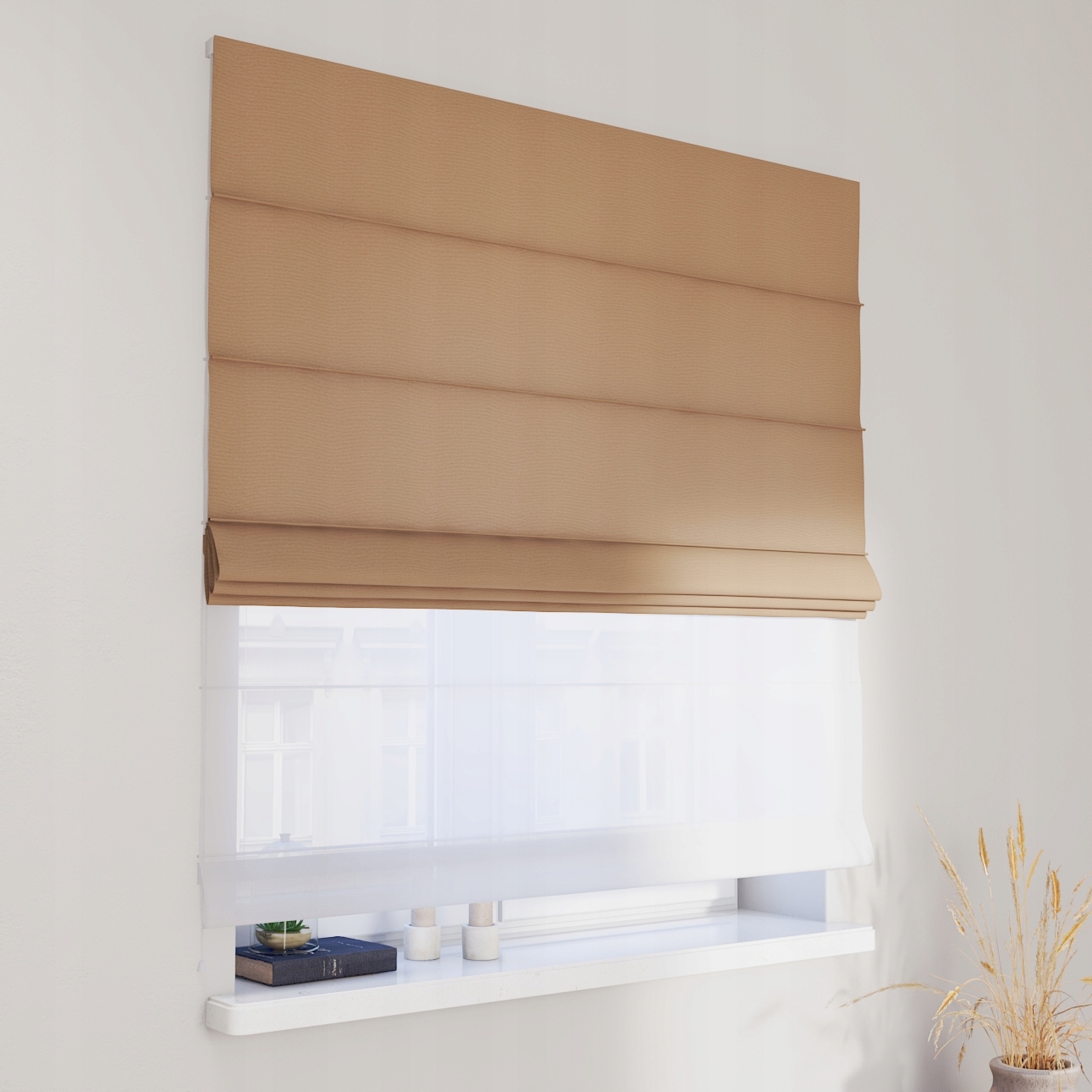 Hotová římská roleta Duo 110x150 cm béžová