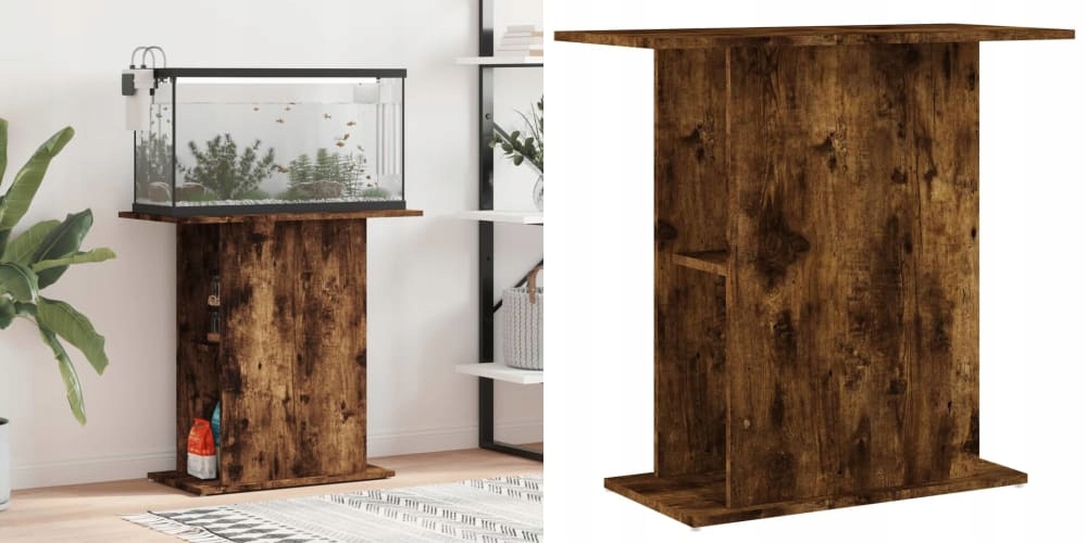 Levně Kouřový dub, skříňka pod akvárium, 75x36x72, 5 cm