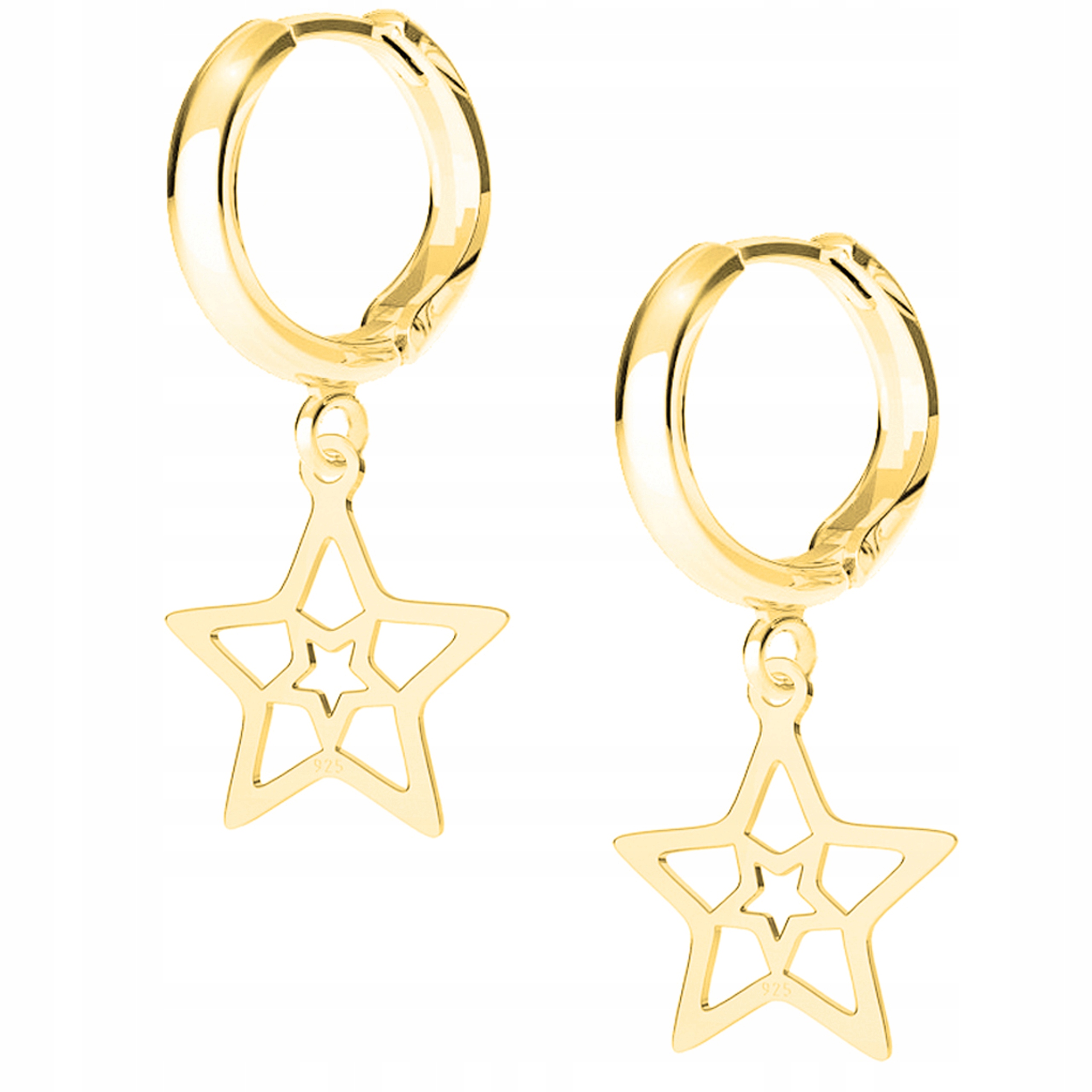 Náušnice zlaté Hvězda Hvězdička 925