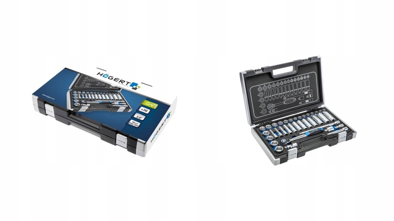 ZESTAW NARZEDZI 36 SZT., 3/8 HOEGERT TECHNIK Marka Hoegert Technik