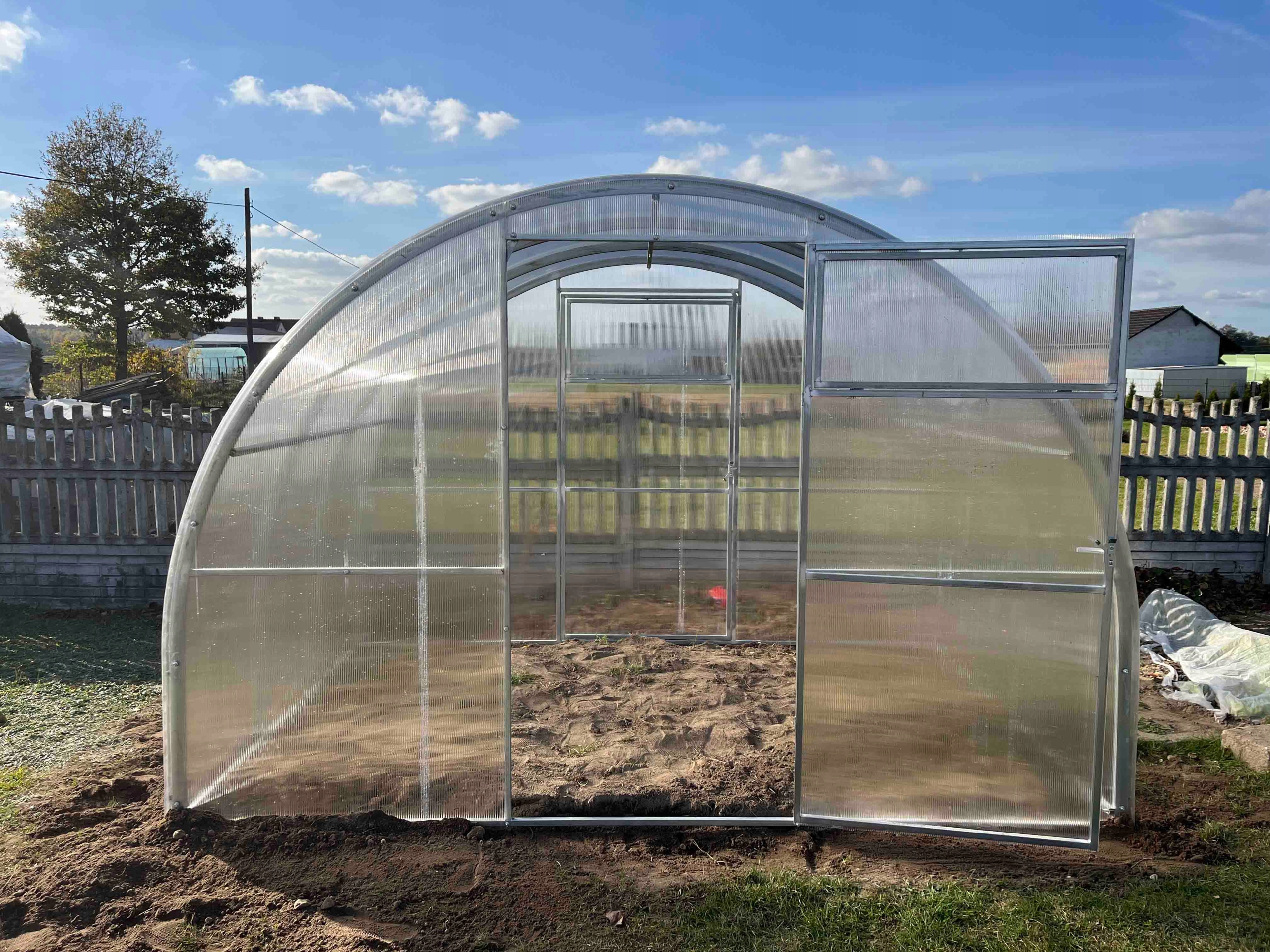 Szklarnia Tunel 3x4 m profile 20x20 poliwęglan 4mm Długość 4 m