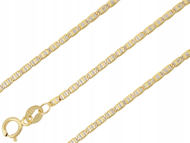 

Łańcuszek Złoty Blaszka 45CM 1,8MM Z Białym Złote
