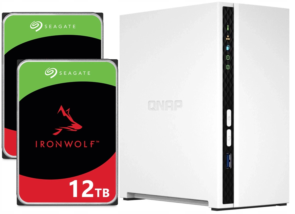 Nas server Qnap TS-233 24TB (2x12TB) Seagate IronWolf