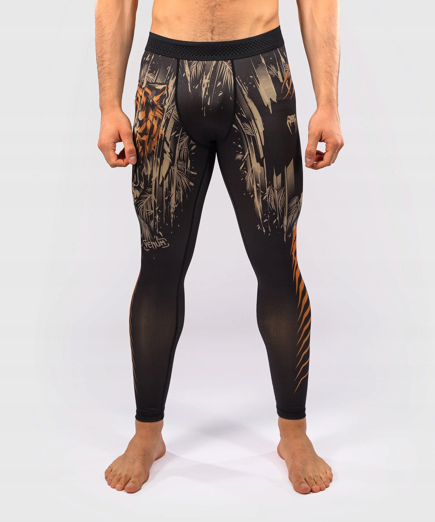 Venum Leginsy Kompresyjne Tiger Spats Black M