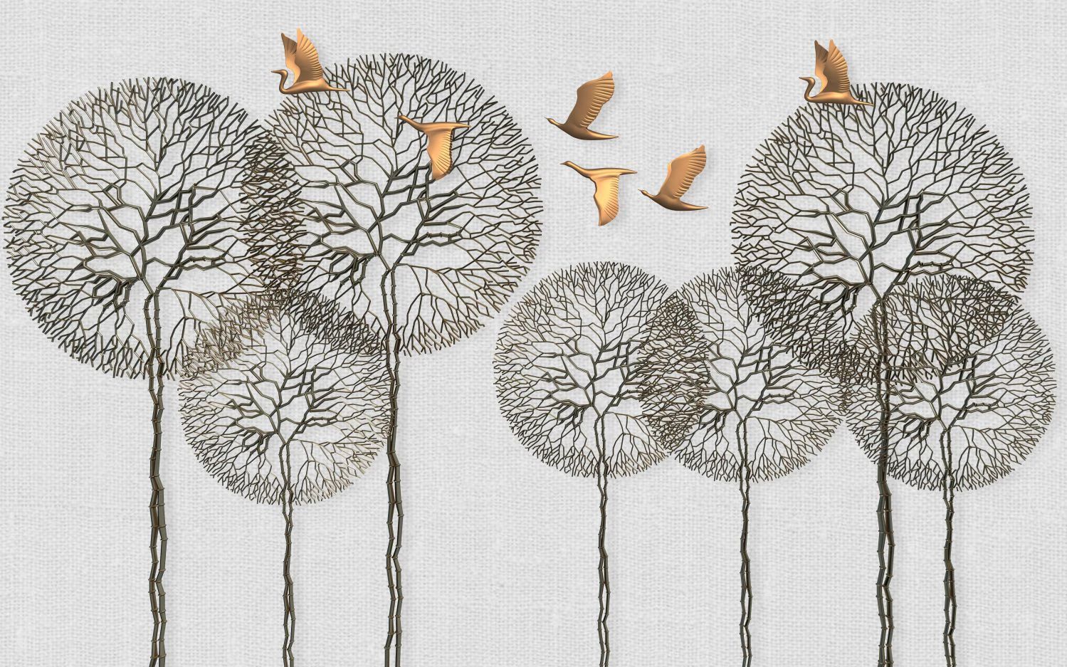 Magnetická maskovací podložka na radiátor Abstraktní Pampelišky Zlato 60x100