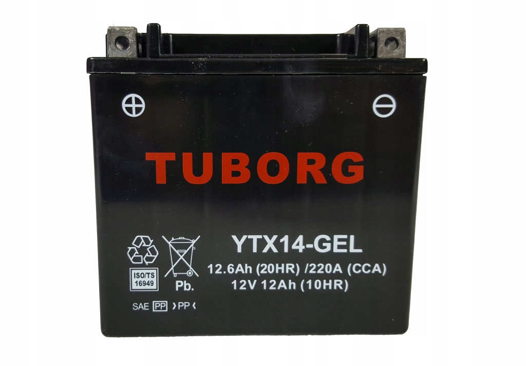Tuborg YTX14-GEL 12.6Ah 220A Agm Akumulator pomocniczy Jeep 56029759AB