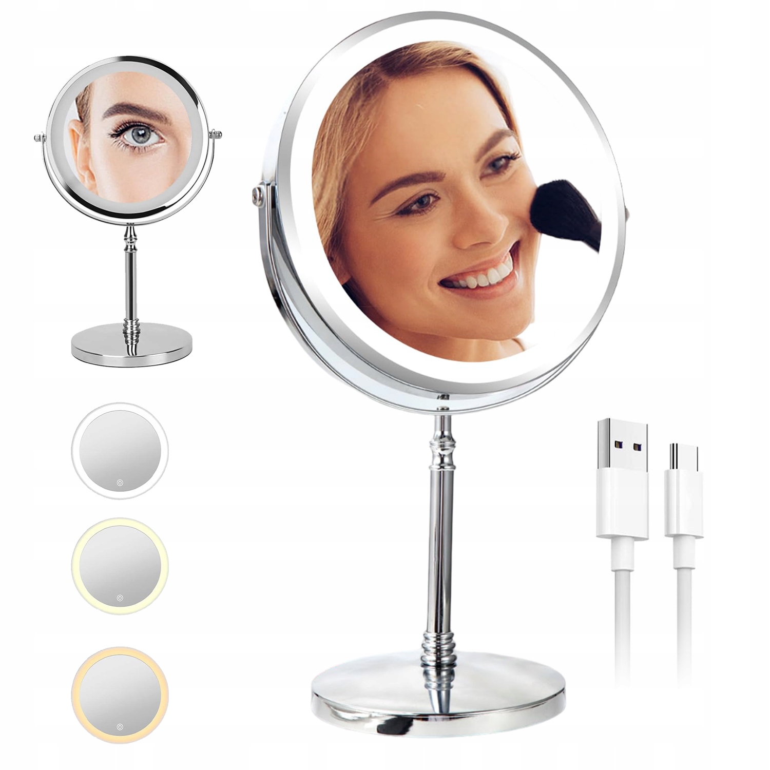 Kosmetické Zrcátko Na Make-up Podsvícené Led Zrcadlo Stojící Jako Dárek