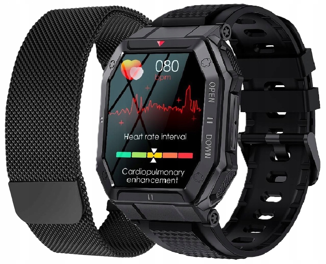 Chytré Hodinky pánské hodinky černý, Sportovní, sada Řemínek Náramek