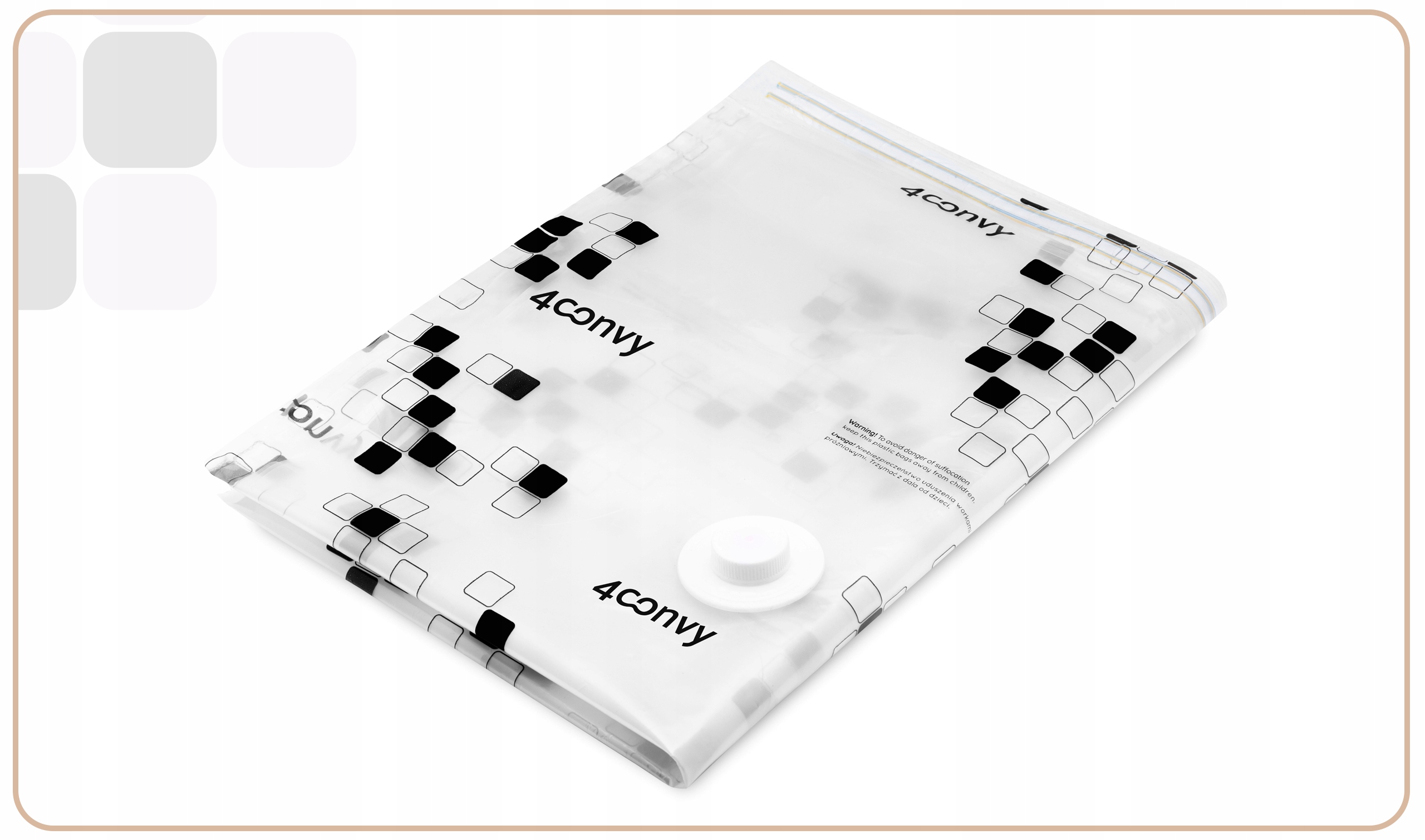 SOLIDNY worek próżniowy 60x80 na rzeczy ubrania koc 30% grubszy bezpieczny Długość worka 80 cm