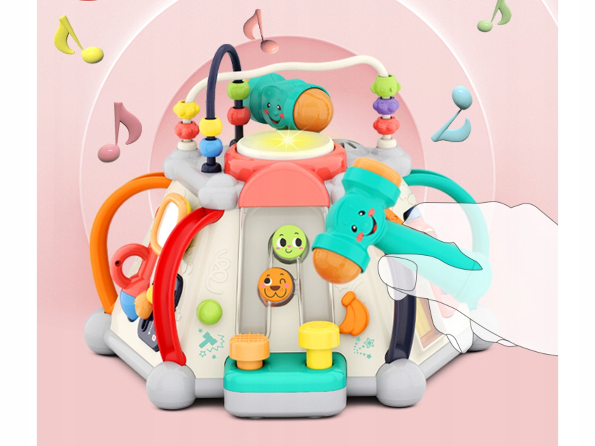 Multikostka Bryła Edukacyjna Kostka Sensoryczna Interaktywna Aktywizująca Szerokość produktu 31 cm