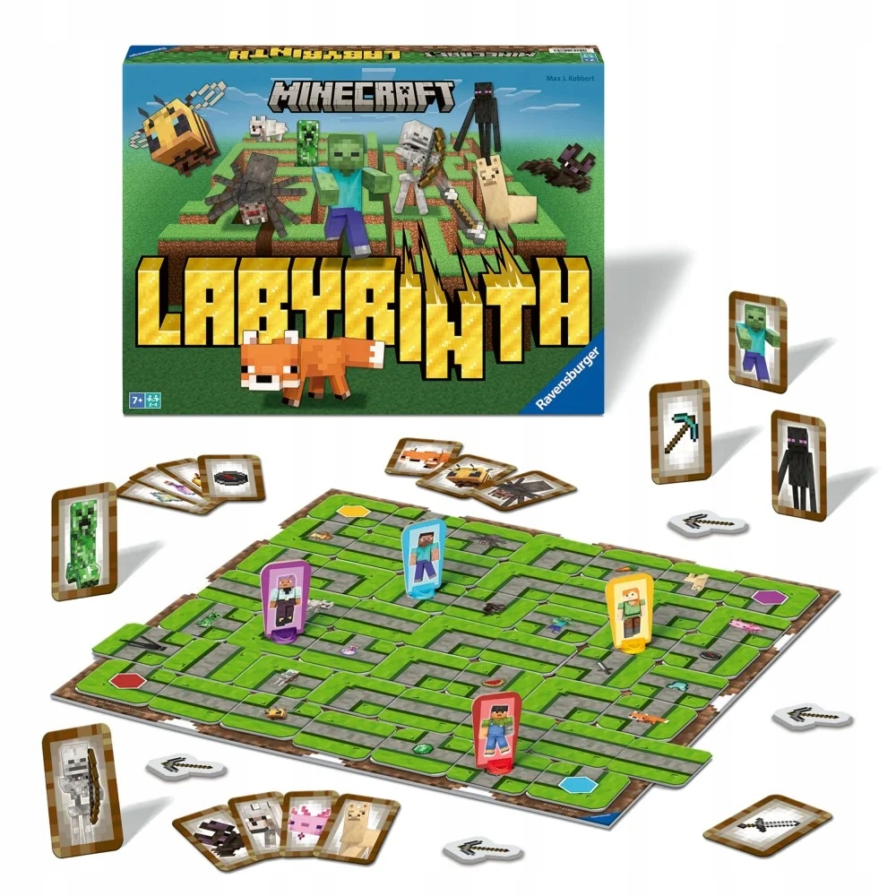 Minecraft Labyrinth gra planszowa zmieniający się labirynt Ravensburger