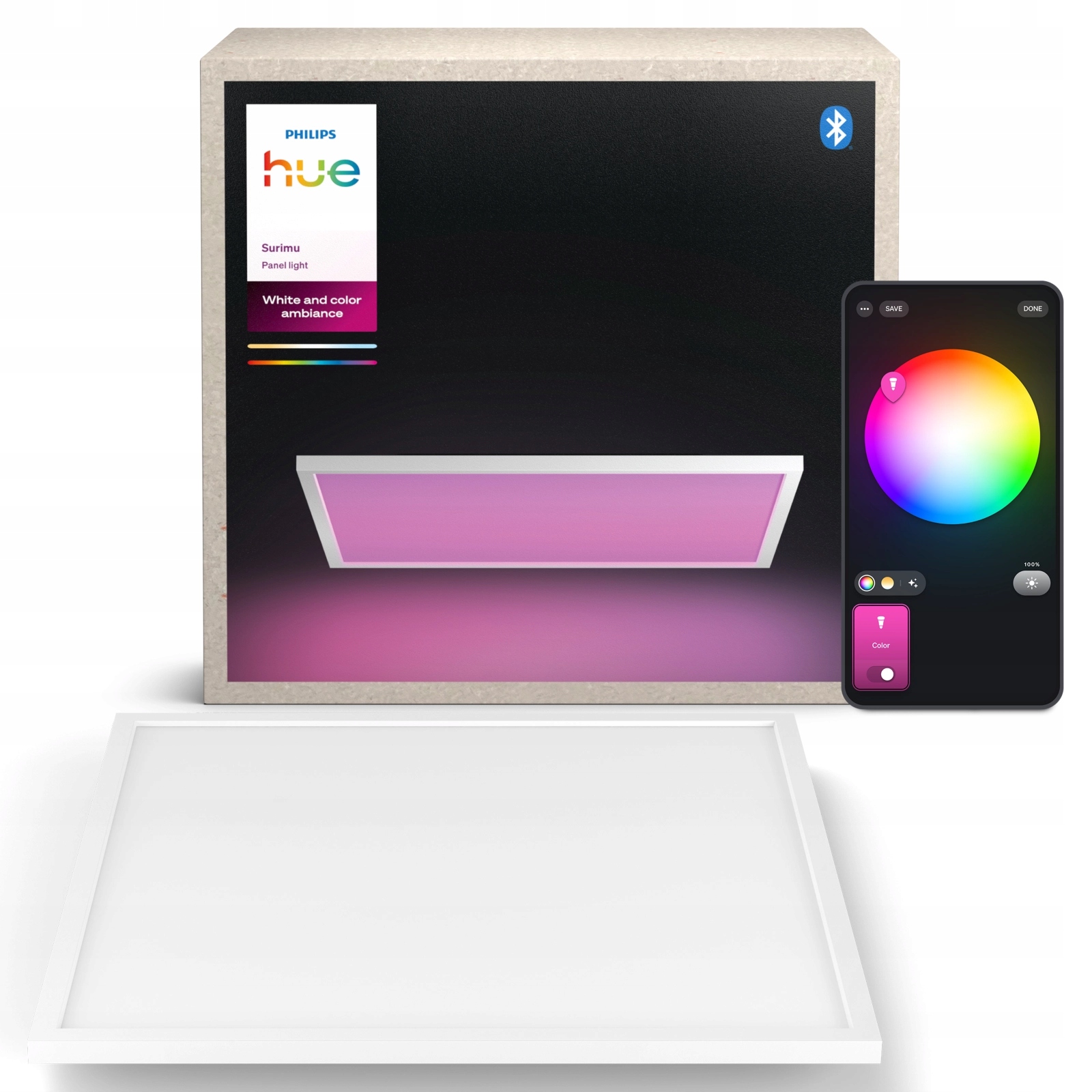 Led panel Stropná lampa 60x60 White and Color Ambiance Surimu Philips Hue