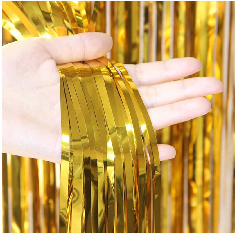 

Kurtyna Dekoracyjna Metaliczna Złota Zasłona 1x2m